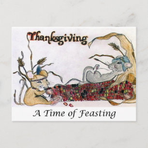 Thanksgivingråttafestmåltid Helg Vykort
