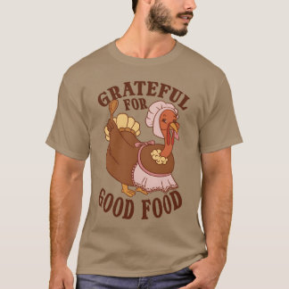 Thanksgivingturkey Rolig Mat Älskare Design vän T Shirt