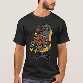 Thanksgivingturkey Spelande Spelare Män Pojkar en  T Shirt