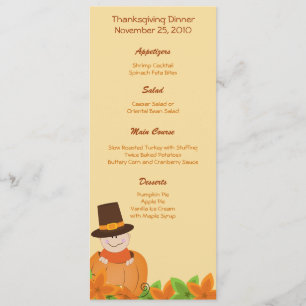 ThanksgivingTurkiet dag skräddarsy meny Inbjudningar