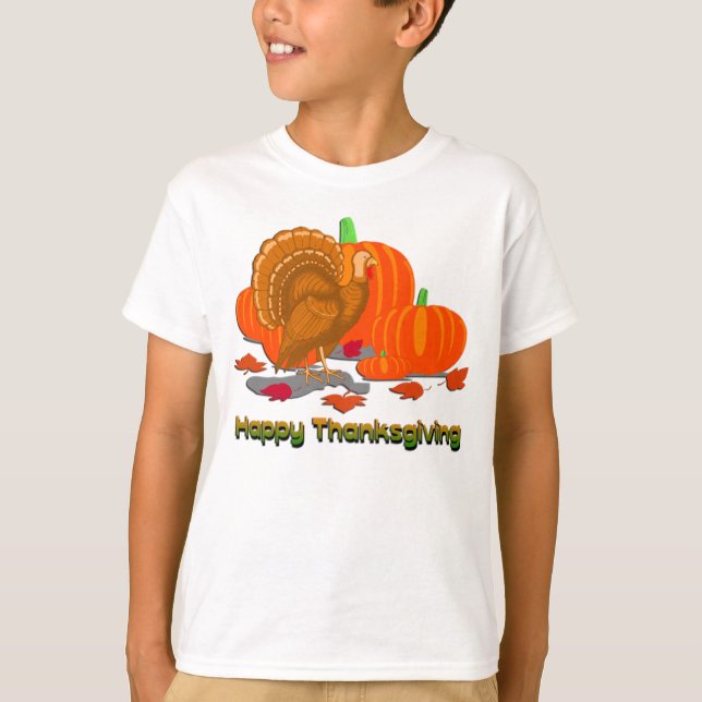 ThanksgivingTurkiet pumpor Tee Shirt (Framsida)