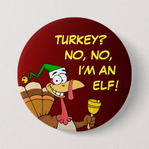 ThanksgivingTurkiet rolig förklädnad för jul Knapp