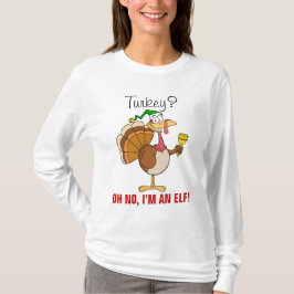 ThanksgivingTurkiet rolig förklädnad för jul Tee Shirt
