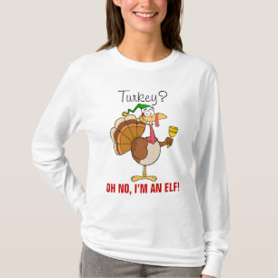 ThanksgivingTurkiet rolig förklädnad för jul Tee Shirt