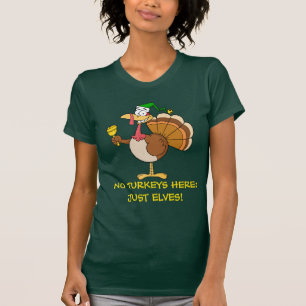 ThanksgivingTurkiet rolig förklädnad för jul Tee Shirt