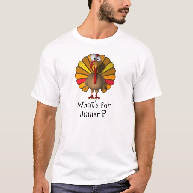ThanksgivingTurkiet Tshirt vad är för middag? Tee (Framsida)