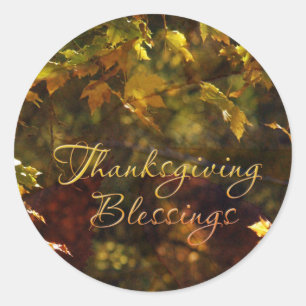 Thanksgivingvälsignelseklistermärkear Runt Klistermärke