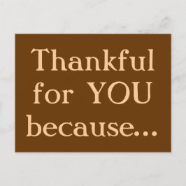 Thanksgivingvykort Helg Vykort