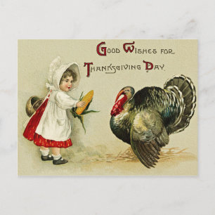 Thanksgivingvykort Helg Vykort