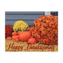 Thanksgivingvykort (med text)