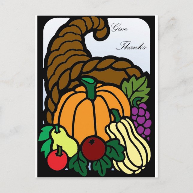 Thanksgivingymnighetshorn Helg Vykort (Framsida)