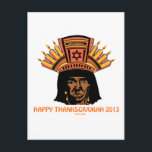 THANKSGIVUKAH INDIAN MENORAH MAN VYKORT<br><div class="desc">DESSA UNIKA TACSGIVUKAH-POSTER GÖR WONDERFUL HANUKKAH-THANKSGIVINGENS GIFTS FÖR 2013,  EN GÅNG I EN LIVSTID judisk AMERIKANSK NÄRVARO.</div>