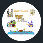 THANKSGIVUKKAH GE THANKS GIFTS FOR HANUKKAH RUNT KLISTERMÄRKE<br><div class="desc">DESSA UNIKA AMERIKANSKA JEWISH THANKSGIVUKKAH "GE THANKS" PRESENTER KOMMER ATT LEDA FAMILJ OCH VÄNNER. DU KAN KÖPA MATCHINGSKJEKT FÖR ALLA,  ÄVEN HUND. BÄRA EN MATCHANDE HAT OCKSÅ. VAD ÄR EN UNDERBAR VÄRDINNA GIFTS?</div>