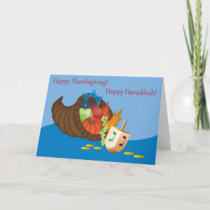 Thanksgivukkah kort (thanksgivingen och Hanukkah)