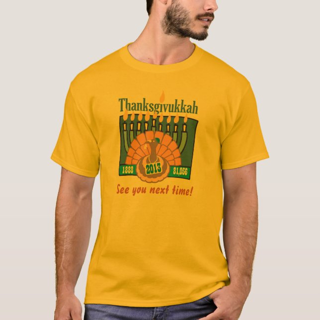 Thanksgivukkah långärmadskjorta t-shirt (Framsida)