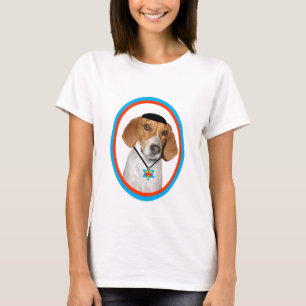 Thanksgivukkah rolig hundhund med Yamaka T-shirt