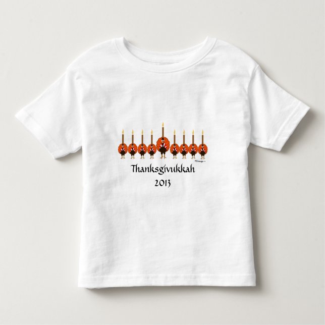 Thanksgivukkah småbarnT-tröja T-shirt (Framsida)
