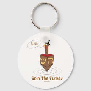 THANKSGIVUKKAH-SNURRANDE DE TURKIET HANUKKAH NYCKELRING