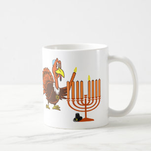 Thanksgivukkah Turkiet som tänder Kaffemugg
