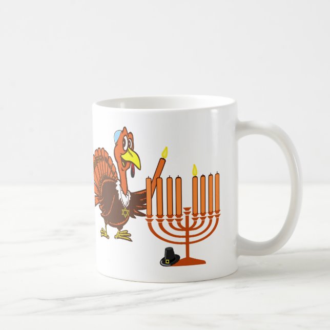 Thanksgivukkah Turkiet som tänder Kaffemugg (Höger)