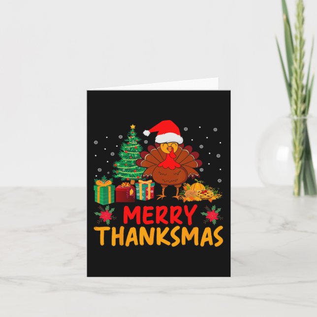 Thanksmas-Thanksgivingen, Turkiet, Santa Kort (Framsida)