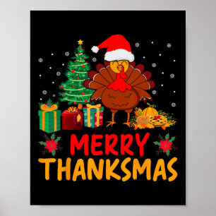 Thanksmas-Thanksgivingen, Turkiet, Santa Poster
