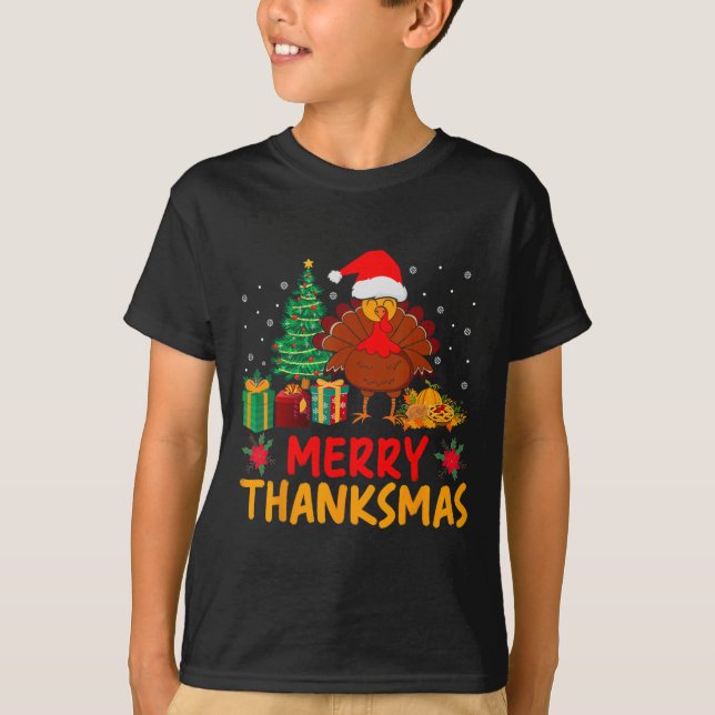 Thanksmas-Thanksgivingen, Turkiet, Santa T Shirt (Framsida)
