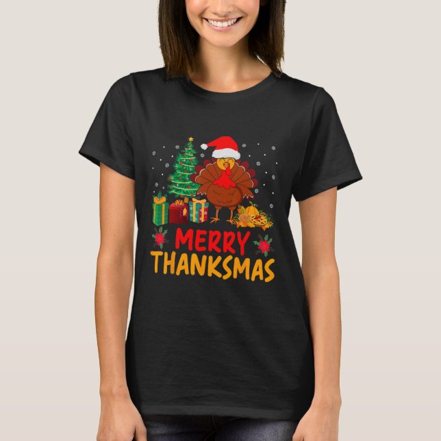 Thanksmas-Thanksgivingen, Turkiet, Santa T Shirt (Framsida)