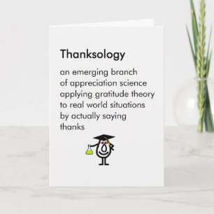 Thanksology - den roliga studentengåvan tackar dig tack kort