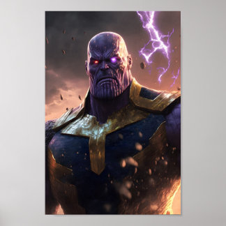 Thanos fläkt Art Poster - Marvel Thanos Poster