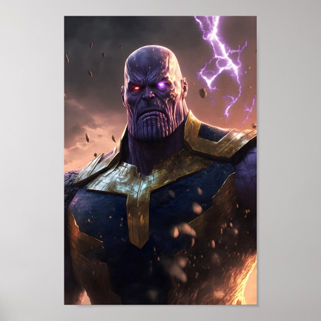 Thanos fläkt Art Poster - Marvel Thanos Poster (Framsidan)