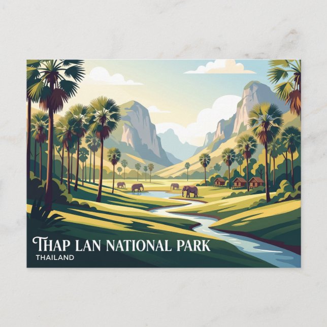Thap Lan nationalpark Thailand Vykort (Framsida)