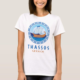 Thassos, Greklands grekiska Frakt Design Women's T Shirt