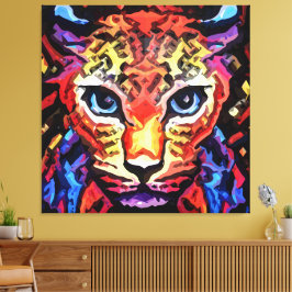 That Colorful Leopard Look Canvastryck