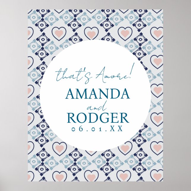 That’s Amore Italian Tiles and Hearts Poster (Framsidan)