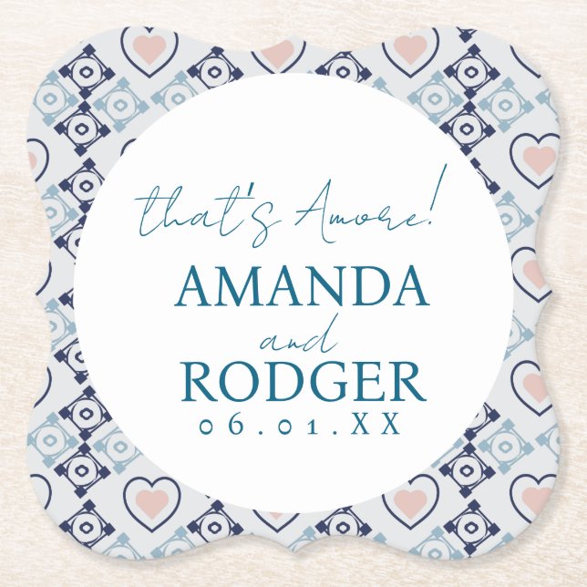 That’s Amore Italian Tiles and Hearts Underlägg Papper (Framsida)