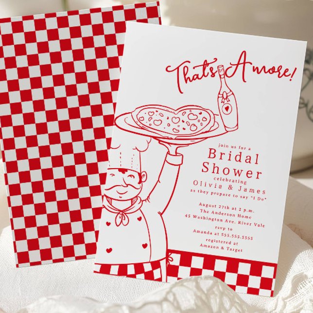 That’s Amore Pizza Bridal Shower Invite Inbjudningar (Skapare uppladdad)
