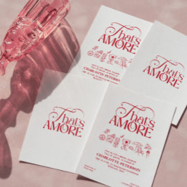 That’s Amore Red Bridal Shower invitation Inbjudningar