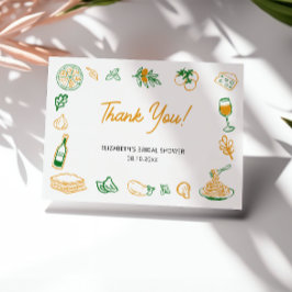 That’s Amore Rustic Italiensk Mat Bröllopsfest Tack Kort