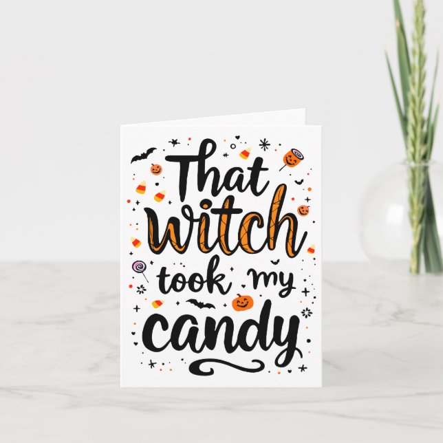 That Witch Took My Candy Typografi Kort (Framsida)