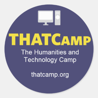 THATCamp klistermärke med grafiskt