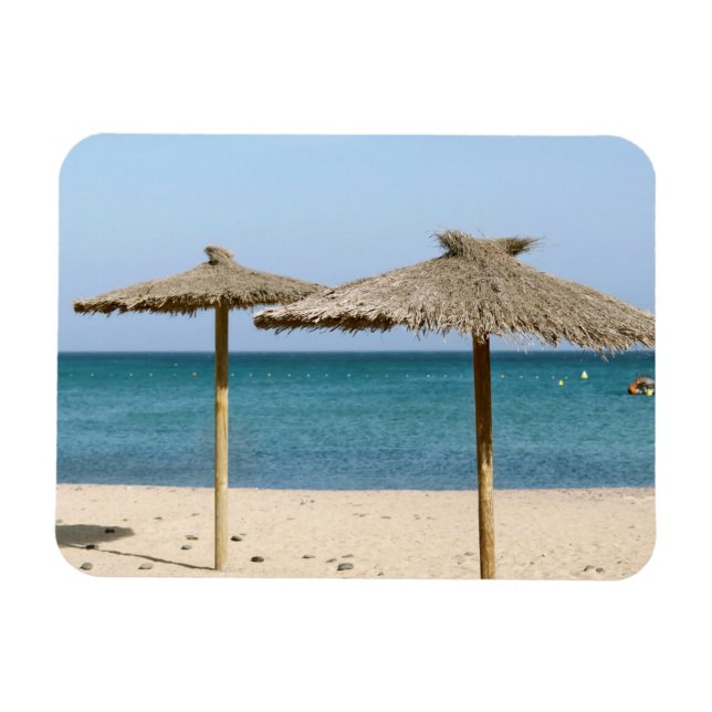 Thatch Beach Umbrellas Magnet (Horisontell)