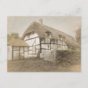 Thatched Cottage, Micheldever Vykort