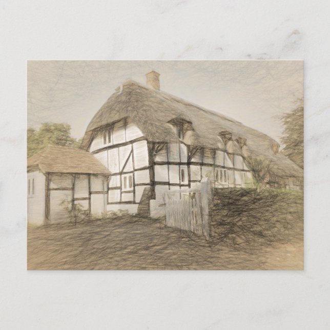 Thatched Cottage, Micheldever Vykort (Framsida)