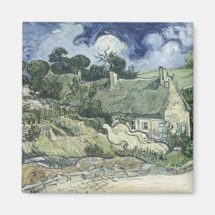 Thatched Cottages i Cordeville, Vincent van Gogh Magnet