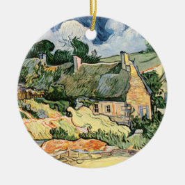 Thatched Cottages vid Cordeville Vincent van Gogh Julgransprydnad Keramik