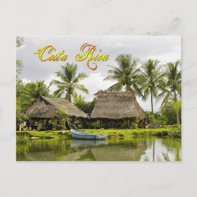 Thatched tak, Zancudo, Costa Rica Vykort (Framsida)