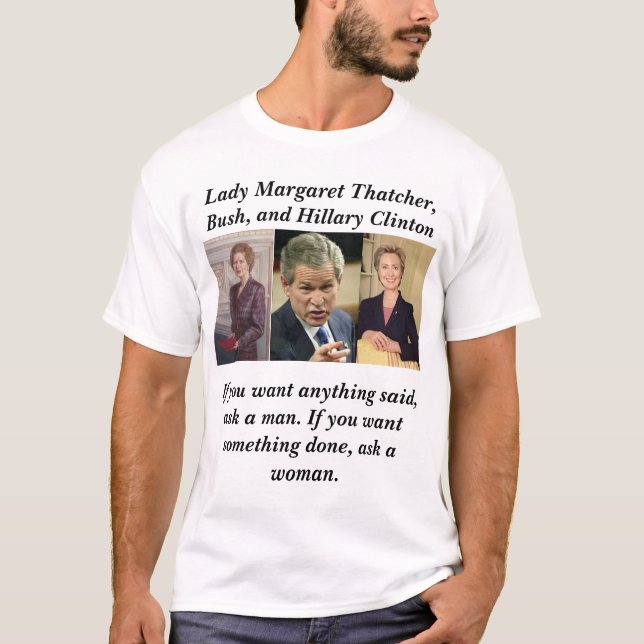 Thatcher Bush, Clinton T-shirt (Framsida)