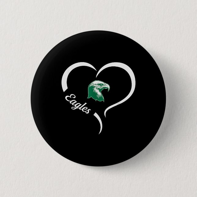 Thatcher Eagles Logotyp Halva hjärtslag Hjärtat Hj Knapp (Framsida)