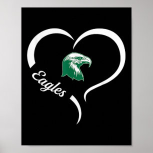 Thatcher Eagles Logotyp Halva hjärtslag Hjärtat Hj Poster